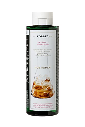 KORRES Cystine & Glycoproteins Champú anticaída para mujeres, champú anticaída, sin siliconas ni parabenos, 250 ml