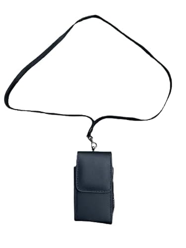 Newyorkcellphone Around The Neck Black Leather Case With Safety Lanyard Compatible With Tracfone Alcatel Tcl Flip 2 Flip Phone thumb #4