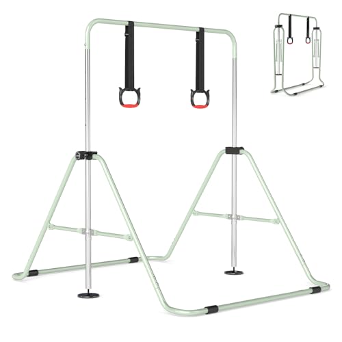 GYMAX Gymnastik Turnreck Indoor, faltbares Gymnastikstange mit...