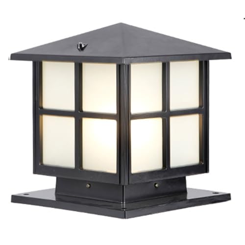 YGZPALH Lámpara De Pilar De Cubierta De Cerca Al Aire Libre Lámparas De Tapas De Columna De Aluminio Lámpara Exterior Moderna Lámpara De Estigma Accesorios De Alumbrado Público para El Porche Madera