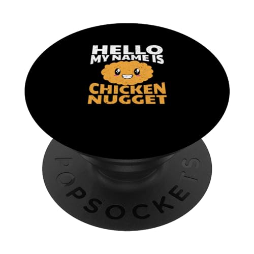 Divertido amante de los nuggets de pollo Hola, me llamo Chicken Nugget PopSockets PopGrip Intercambiable