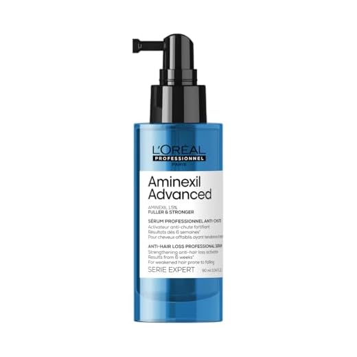 L'Oréal Professionnel Scalp Advanced Sérum Aminexil Advanced Fuller & Stronger, Enriquecido con activos dermatológicos para prevenir la caída del cabello, SERIE EXPERT, 90 ml