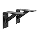 Brackets Staffe per Mensole in Ferro Console per Carichi Pesanti Nero (15-60cm) 2 Pezzi Alta qualità Supporto per Mensole Pesanti Carico Massimo 400kg(880lb)