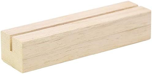 Oak wood table number stands with acrylic sign holders (50 pack)