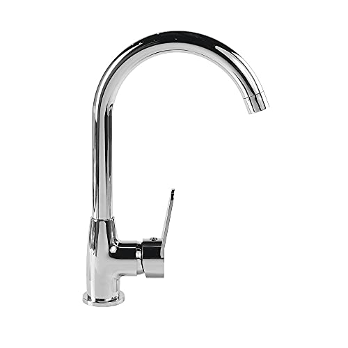Yes-Grifo-Monomando-Fregadera-de-Repisa-con-acabado-cromado-para-la-cocina-simple-sin-preocupaciones