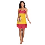 RPLIFE Vestido de bandera de España para mujer, tirantes delgados ajustables, cuello en V, suave, vestido de descanso, talla S, Spanish Flag, S