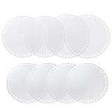 HEALLILY 8 Piezas de Acrílico Transparente Círculo Redondo Discos de Acrílico Cesta Parte Inferior Panel Trasero Tablero Moldeador con Agujeros para Hacer Bolso de Ganchillo DIY Proyectos