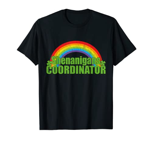 Shenanigans Coordinador Rainbow St Patricks Day Maestro Camiseta