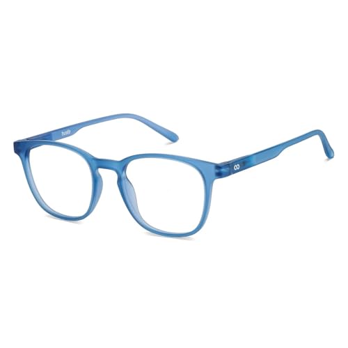 Image of HUSTLR Lenskart | Zero Power Bluecut & Antiglare Computer Eyeglasses | Full Rim Square Shape | As Seen On Shark Tank | For Men & Women | Medium | LB E14058-W