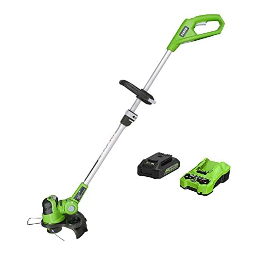 greenworks 21342 24V 12" string trimmer, Green