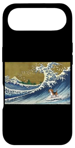 Funny Retro Vintage Surfing A Wave Beagle Dog Lover X}zP[X iPhone Air p