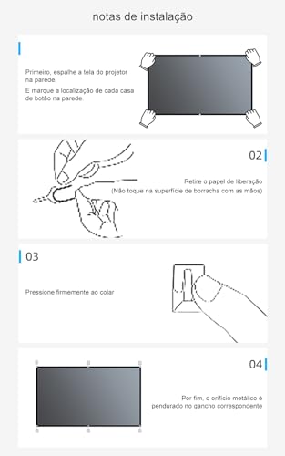 Salange Tela de Projetor 100 Polegadas, Tela de Projeção Anti-luz, Tela do Projeção de Tecido Reflex
