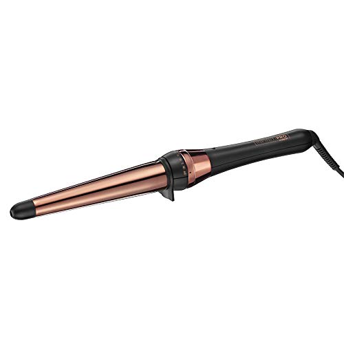 INFINITIPRO BY CONAIR Rose Gold Titanium Curling Wand, 1 ¼-inch to ¾-inch Curling Wand