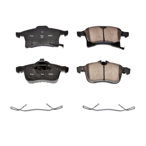 Image of PowerStop Front Brake Pads for Saturn Astra 2008-09 - Z17 Ceramic Brake Pads with Installation Hardware, 17-1361
