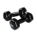 SPRI Deluxe Vinyl Dumbbells (Black, 8-Pound ,set of 2)