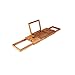 Produktbild SMX Bambus Badewanne Ständer, Teleskop Griffige europäischen Stil Badewanne Rack-Badewannenständer Handyhalter (Bambusprimärfarbe)