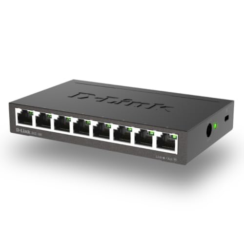 D-Link DGS-108 Conmutador Gigabit Layer2 de 8 puertos, hasta 1000 Mbps...