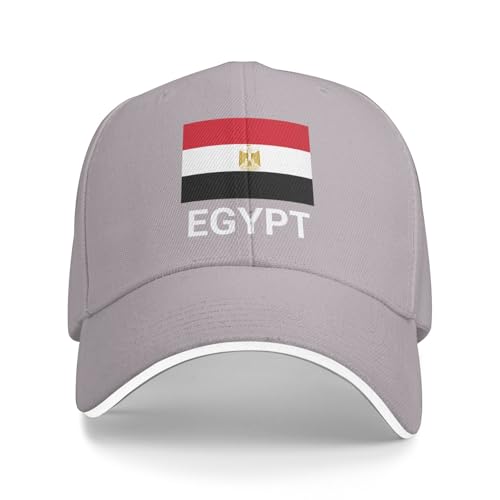 Support Égypte Drapeau Chapeau Égyptiens Casquettes pour hommes et femmes I Stand avec casquette de baseball égyptienne chapeaux de camionneur, gris, Taille unique