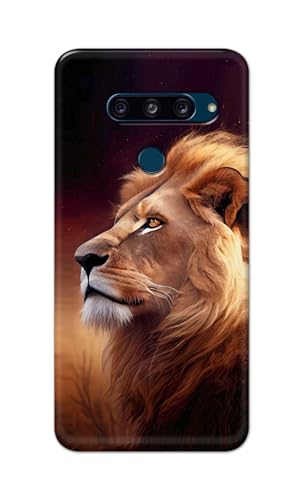 Image of Printed Hard Back Cover for LG V40 ThinQ Back Cover (Lion Design -K1) -190724(DP)