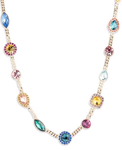 Emily in Paris Gold-Tone Multi Stone Collar Necklace, 16
