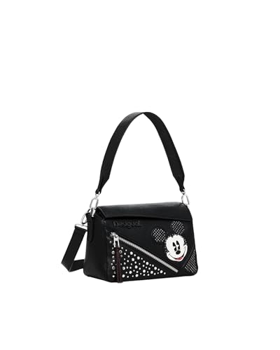 Desigual Women's Accessories - Borsa a mano in poliuretano, colore: Nero, Nero