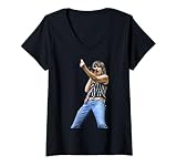 Womens Chrissie Hynde Singer The Pretenders Live By Everard Smith V-Neck T-Shirt