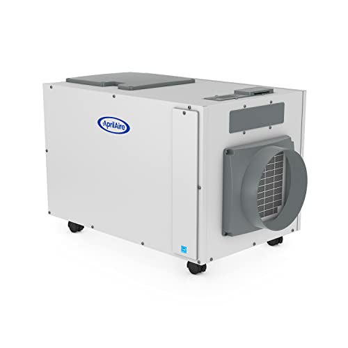Image of AprilAire E130C Pro 130-Pint Whole-House Dehumidifier with Castors, Energy Star Certified, Commercial-Grade for Basement, Crawlspace, or Whole House up to 7,200 sq. ft.