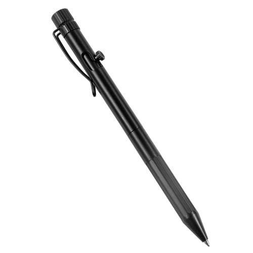 Rite in the Rain Weatherproof Bolt-Action Matte Black Metal Pen, Black Ink (No. BK16)