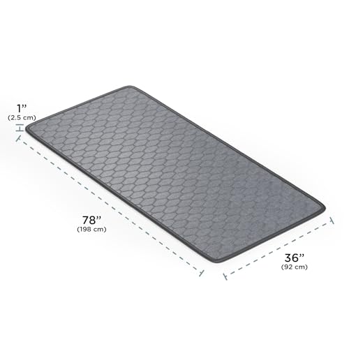 Image of ComfyHug Premium Foldable Mat for Floor - Lightweight Cotton Foam Mattress for Home, Guests & Camping | Portable, Slim & Easy to Store Travel Bedding (78 x 36 x 1 Inch, Grey)