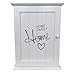 Produktbild Wohaga® Schlüsselschrank Schlüsselkasten 'Home Sweet Home' 22x29x8cm mit 6 Schlüsselhaken Schlüsselbox Schlüsselbrett Schlüsselboard Wandschrank - Weiß