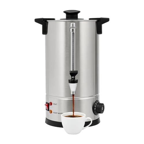 Image of 1.51 Gallon Electric Hot Water Dispenser, 950W Stainless Steel Commercial Water Boiler and Warmer, 110V Temp Adjustable Tabletop Tea Coffee Urn for Parties (1.51Gal Sliver)