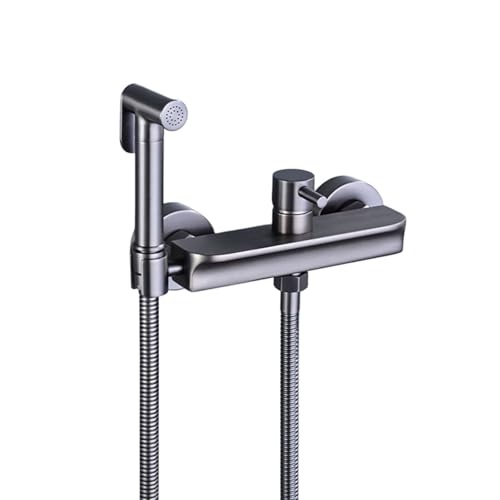 Ducha Higienicas para WC, Grifo Bidet para WC de Mano Portátil Agua Fría y Caliente, Kit de Ducha Bidet con Acero Inoxidable Manguera de 150cm, Pulverizador de Bidé en Latón para Inodoro