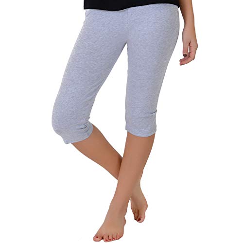 Stretch is Comfort Women's Teamwear Knee Length Leggings Heather Gray Medium