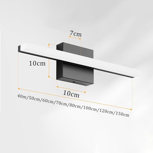 Apliques de pared moderno impermeable 60cm luz neutra para espejo 2