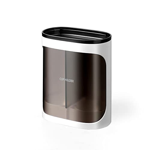 Chonor Dispensador de Vasos de Papel en Pared , Diseño de Doble Tubo Transparente Resistente al Agua y al Polvo, Accesorio de Fuente para Beber, Utilizado en oficinas, hogares y restaurantes etc #1 Cover