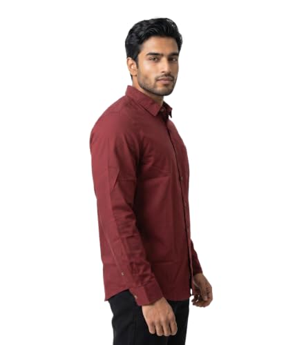 Image of Amazon Brand - INKAST Men Solid Cotton Shirt | Casual Wear | Basic Essential Plain Everyday & Office Wear | Full Sleeve | Regular Fit