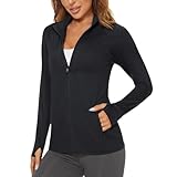 Chaqueta Deportiva Para Mujer Con Cremallera,Protección Solar Y Contra Los Rayos Uv,Ligera Transpirable Ajustada,Ideal...
