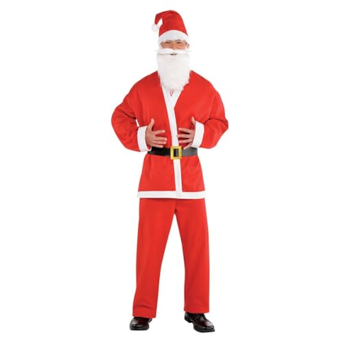 (PKT) (9907360) Adult Mens Budget Santa Claus Costume (Large)
