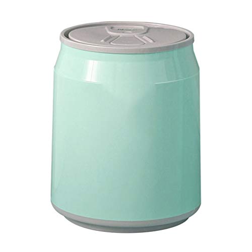 ZYLBDNB Papelera Oficina Simple Estilo Hogar Interior Baño Bote de Basura Creativo Salón Dormitorio Moda Almacenamiento de Basura papeleras de baño (Color : Green, tamaño : 14L)