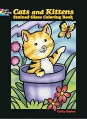 Cats and Kittens Stained Glass Coloring Book Beylon, Cathy