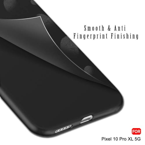 Image of TheGiftKart Sleek Back Cover Case for Google Pixel 10 Pro XL | Slim Fit Protective Design | Ultra Matte Finish | Camera Protection Bump | Soft Silicon Case Cover for Pixel 10 Pro XL (Silicone, Black)