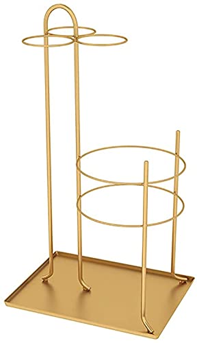 Porte-parapluies en métal or pour rangement de hall