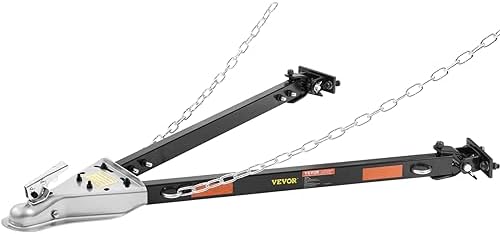 VEVOR Tow Bar, 5500 lbs Towing Capacity with Chains, Towing Bar Black