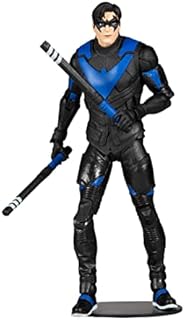 McFarlane Toys, DC Gaming 7-inch Nightwing Action Figure with 22 Moving Parts, Collectible DC Gotham Knights Game Figure with Stand Base and Unique Collectible Character Card  Ages 12+