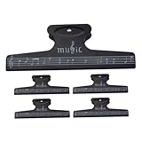 Veemoon 5pcs Music Sheet Clips Elegant Page Holders for Securely Clamping Sheet Music Pianos Tables and Chairs Sturdy Material for Musicians