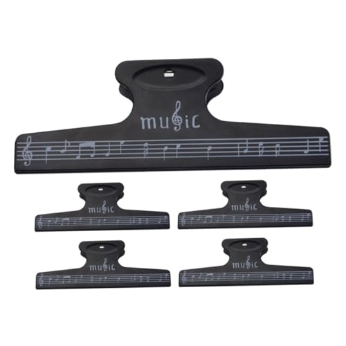 Veemoon 5pcs Music Sheet Clips Elegant Page Holders for Securely Clamping Sheet Music Pianos Tables and Chairs Sturdy Material for Musicians