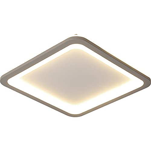 Plafonnier LED ultra-mince carré à intensité variable 3 couleurs