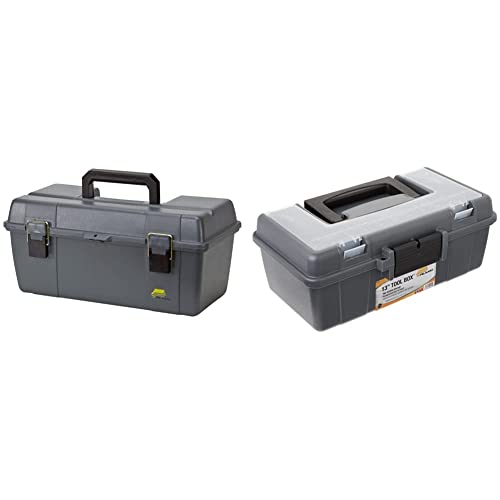 Portable Tool Box, 20-1/4 In. W, Gray & Molding 114-002 13-Inch Compact Tool Box, Graphite Gray With Black Handle And Latches #TOP13