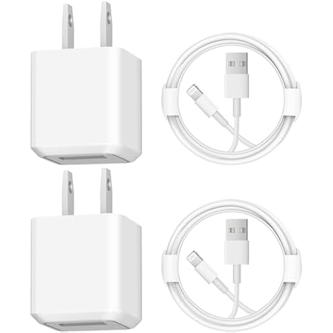 iPhone Charger [2-Pack] USB Wall Charger Block and 6FT USB Fast Charging Cable Compatible with iPhone 14/14 Pro/14 Pro Max/14 Plus/13/12/11/Mini/XS/Max/XR/X/8/7/SE Cover