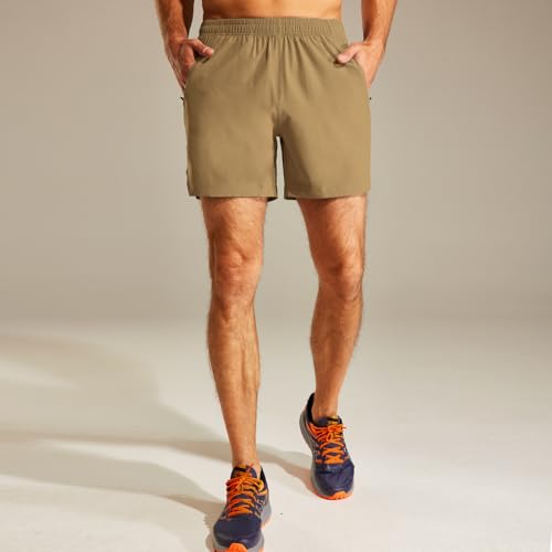 Image of MIER Men's Workout Running Shorts Lightweight Active 5 Inches Shorts with Pockets, Quick Dry, Breathable